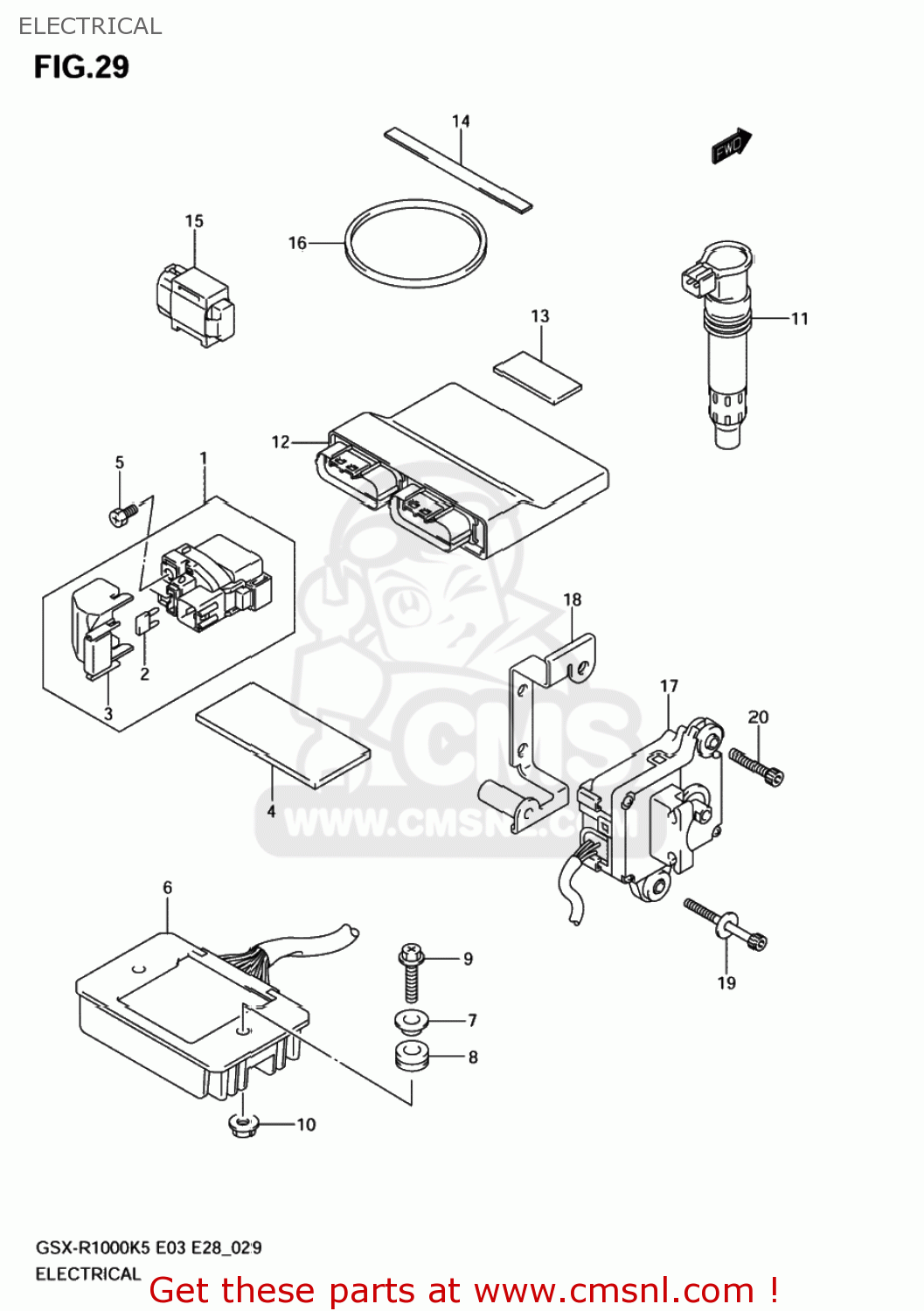 ELECTRICAL GSXR1000 2005 (K5) USA (E03)