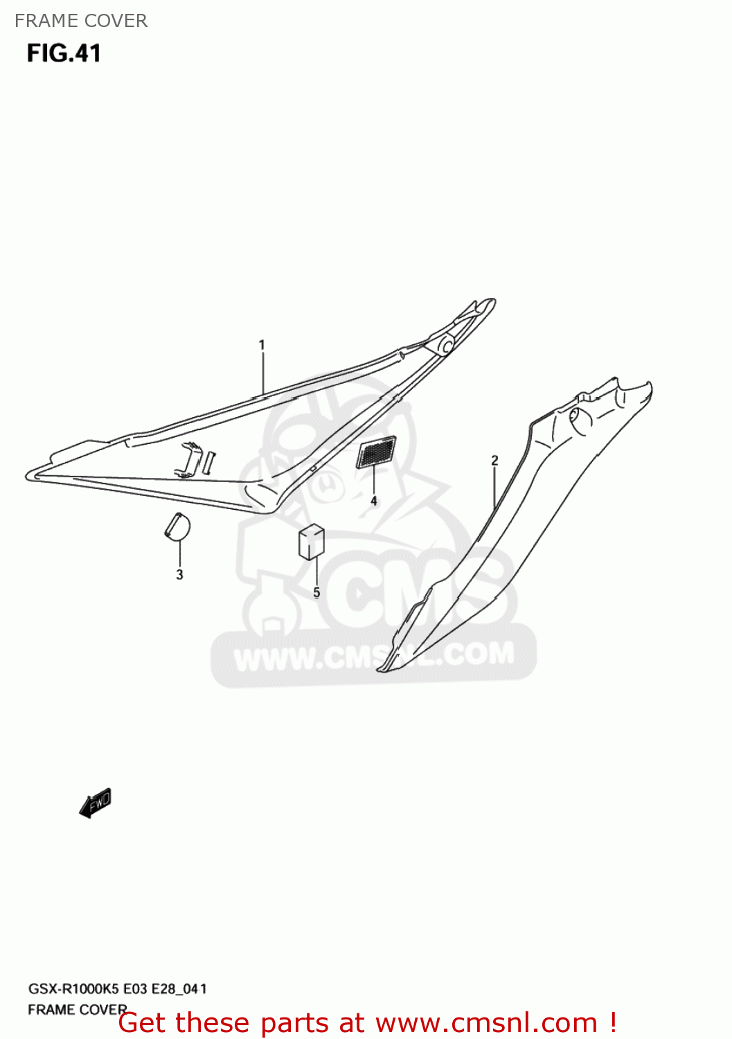 FRAME COVER GSXR1000 2005 (K5) USA (E03)