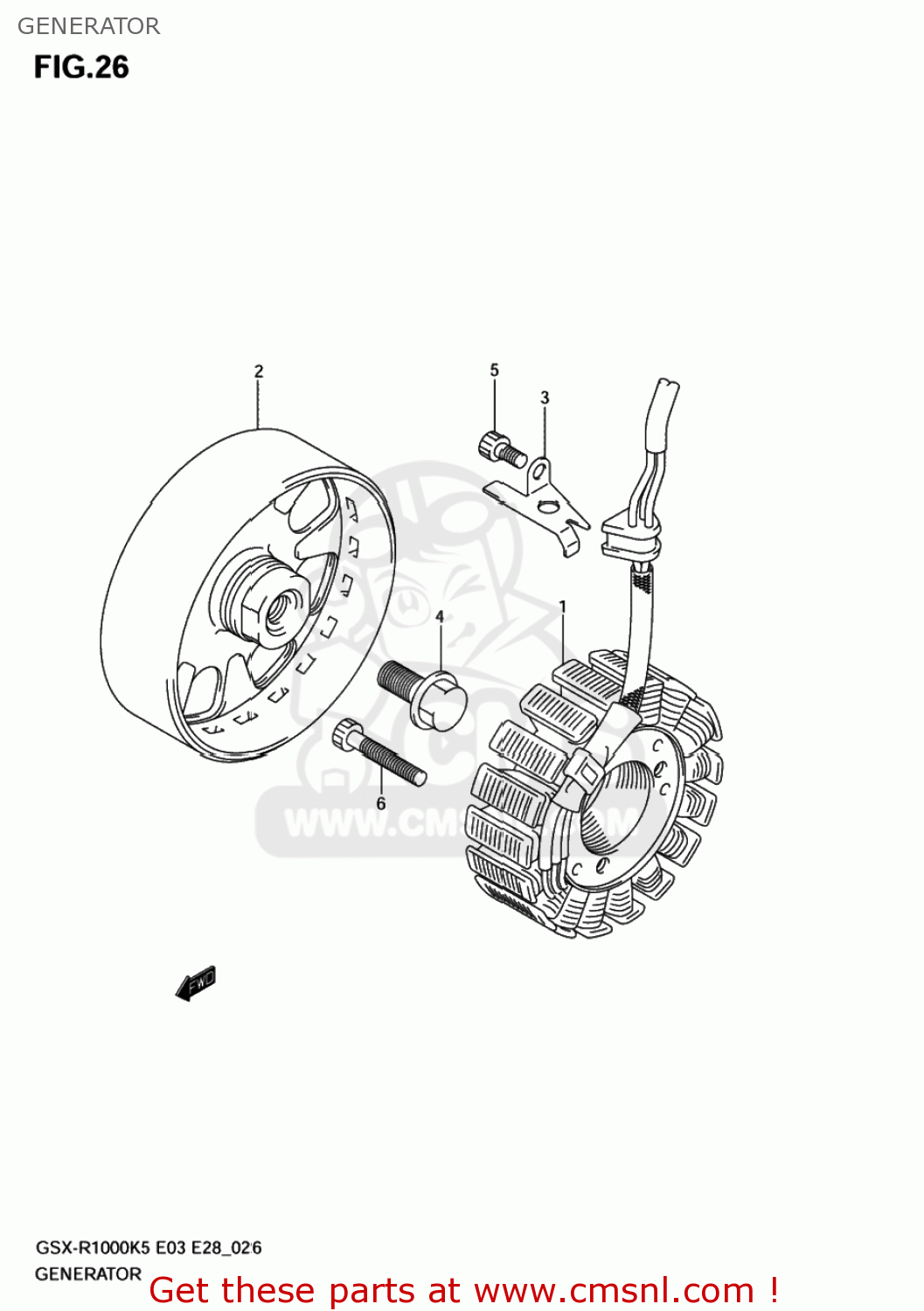 GENERATOR GSXR1000 2005 (K5) USA (E03)