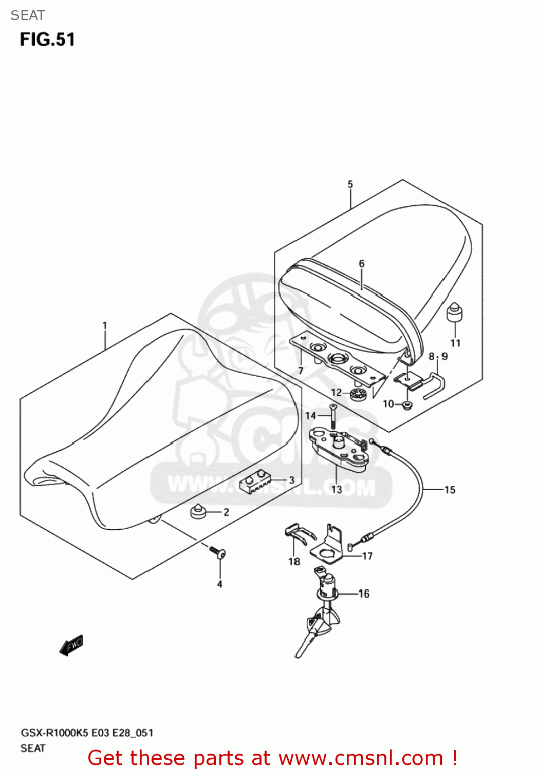 SEAT GSXR1000 2005 (K5) USA (E03)