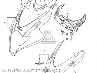 COWLING BODY (MODEL K5) - GSXR1000 2005 (K5) USA (E03)