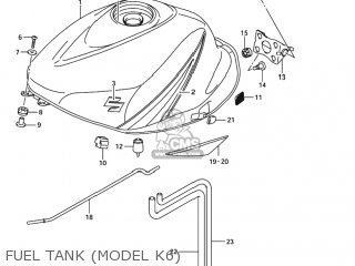 FUEL TANK (MODEL K6) - GSXR1000 2005 (K5) USA (E03)