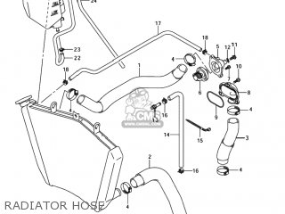 RADIATOR HOSE - GSXR1000 2005 (K5) USA (E03)
