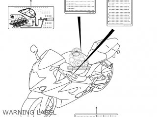 WARNING LABEL - GSXR1000 2005 (K5) USA (E03)