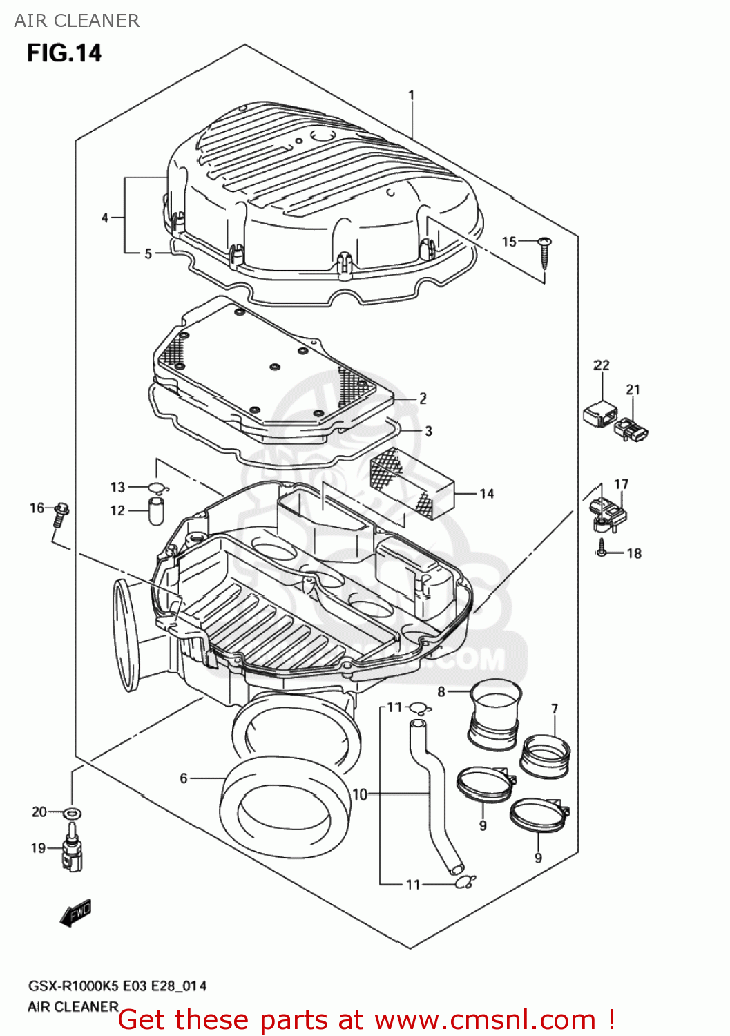 AIR CLEANER GSXR1000 2006 (K6) USA (E03)