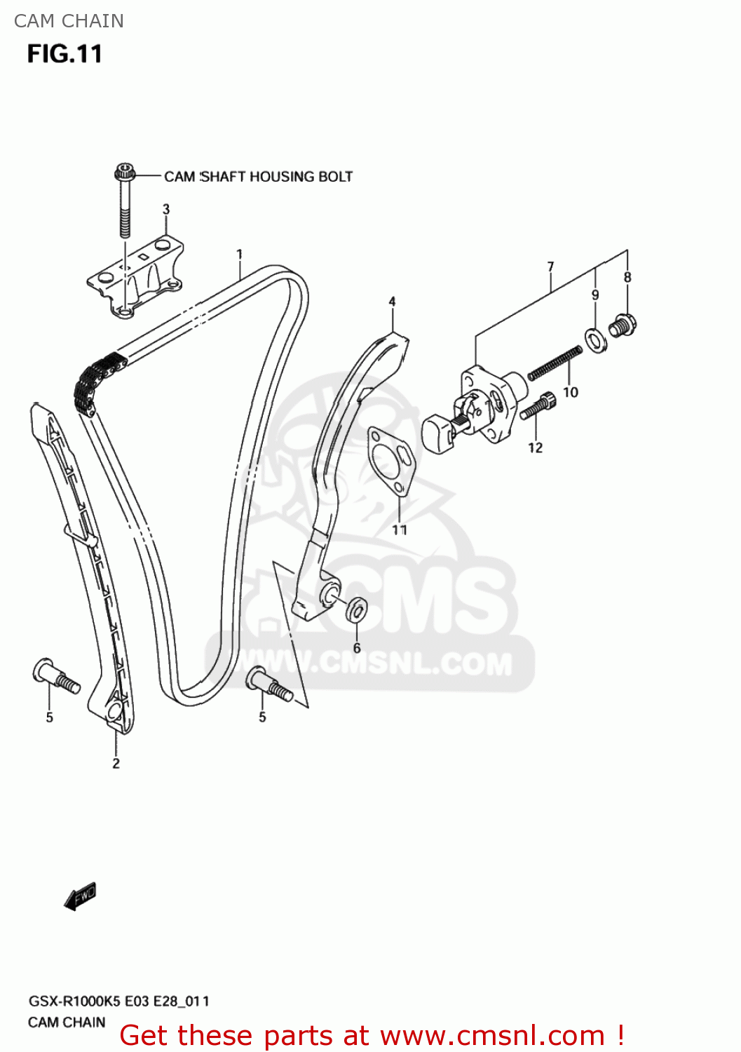 CAM CHAIN GSXR1000 2006 (K6) USA (E03)