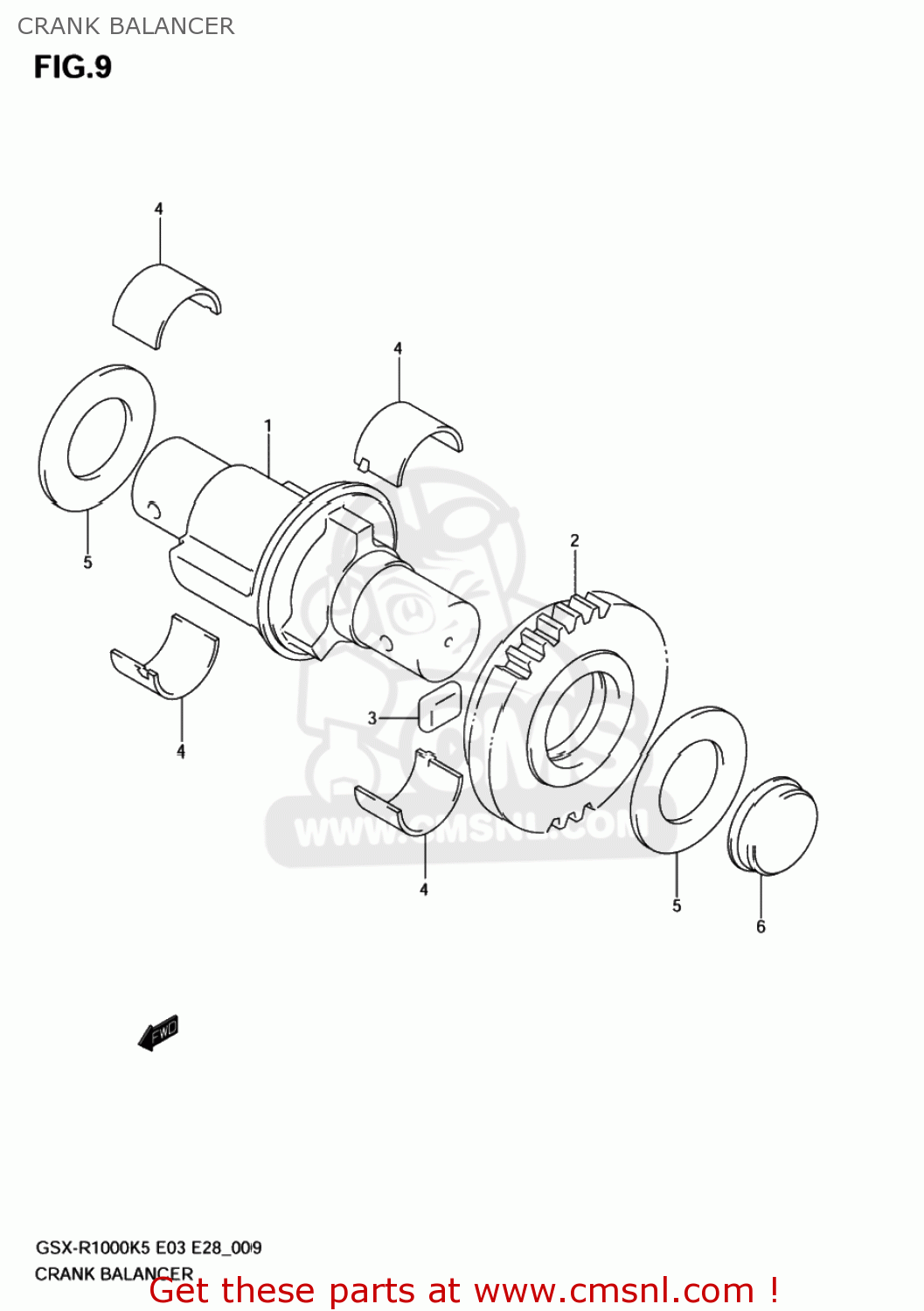 CRANK BALANCER GSXR1000 2006 (K6) USA (E03)