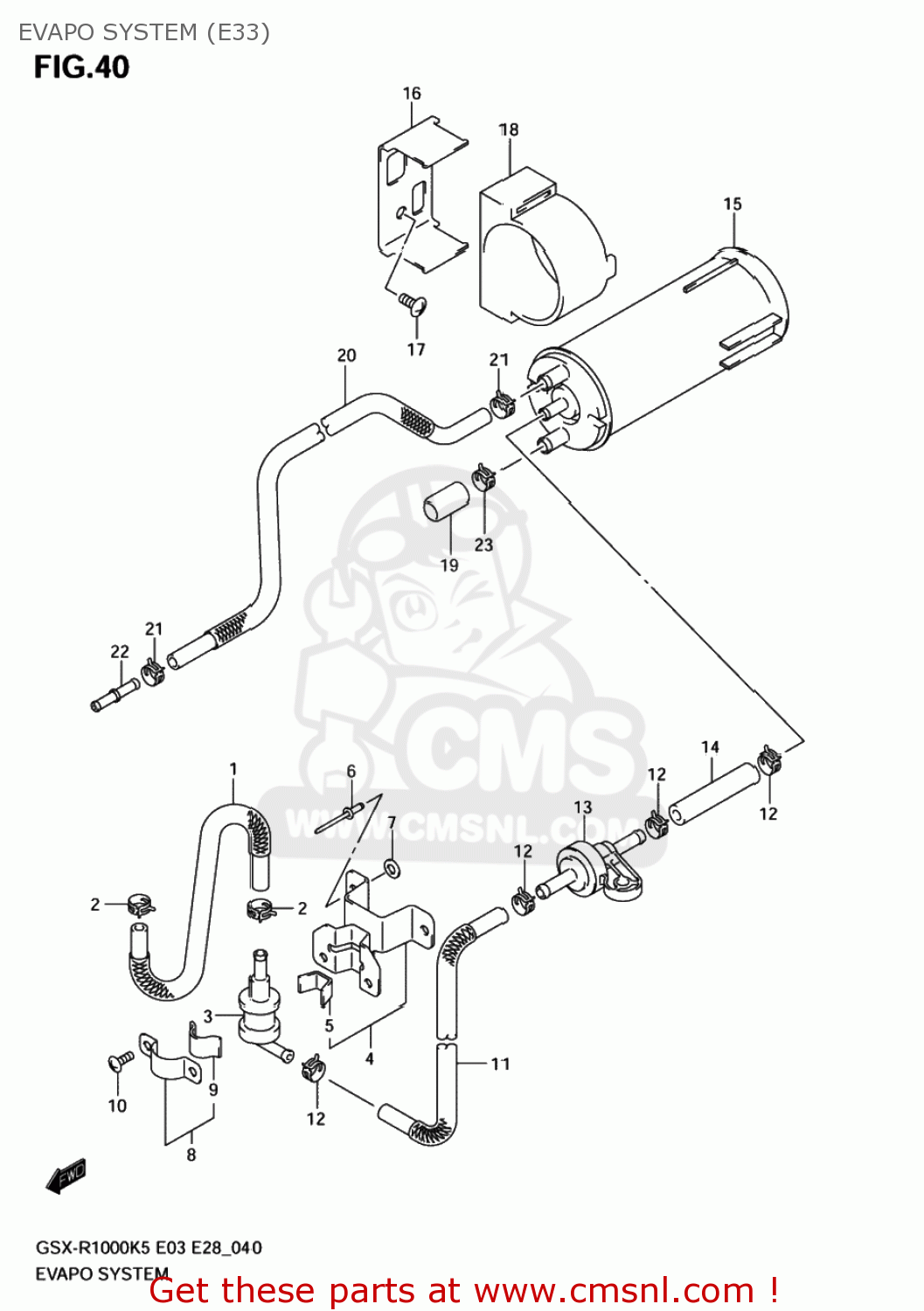 EVAPO SYSTEM (E33) GSXR1000 2006 (K6) USA (E03)