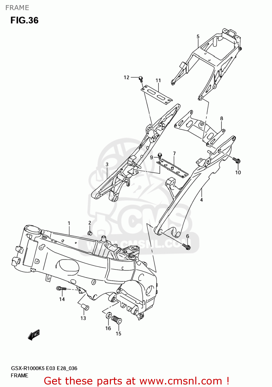 FRAME GSXR1000 2006 (K6) USA (E03)