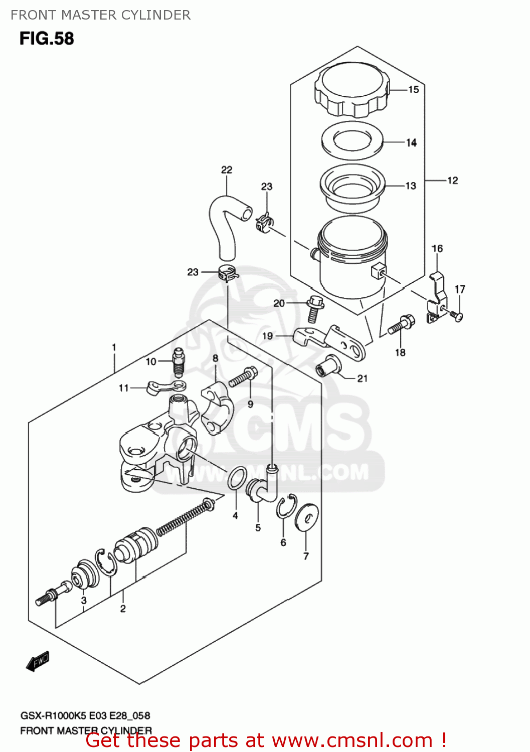 FRONT MASTER CYLINDER GSXR1000 2006 (K6) USA (E03)