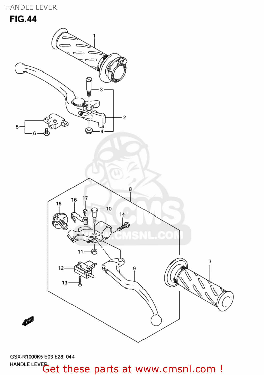 HANDLE LEVER GSXR1000 2006 (K6) USA (E03)