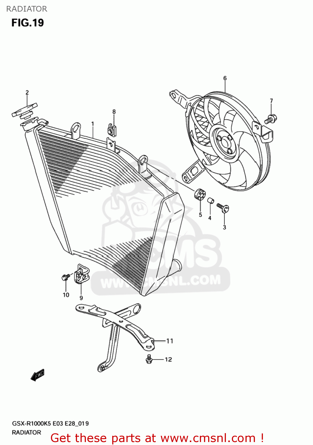 RADIATOR GSXR1000 2006 (K6) USA (E03)