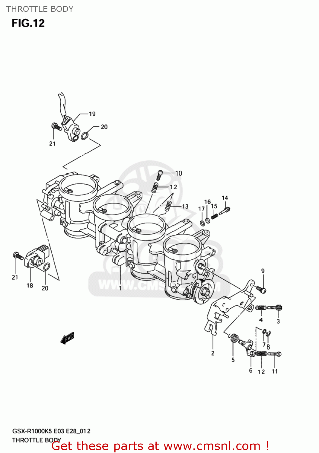THROTTLE BODY GSXR1000 2006 (K6) USA (E03)