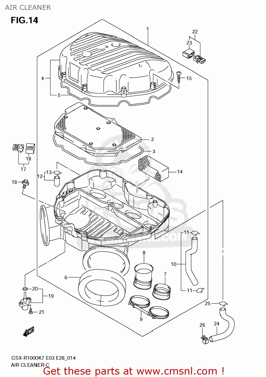 AIR CLEANER GSXR1000 2007 (K7) USA (E03)