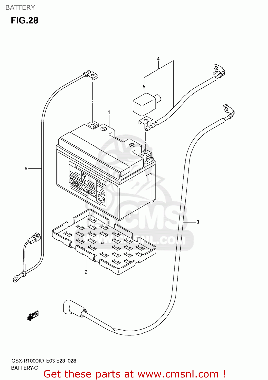 BATTERY GSXR1000 2007 (K7) USA (E03)