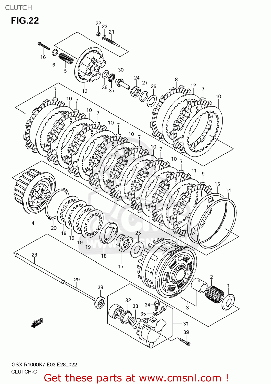 CLUTCH GSXR1000 2007 (K7) USA (E03)