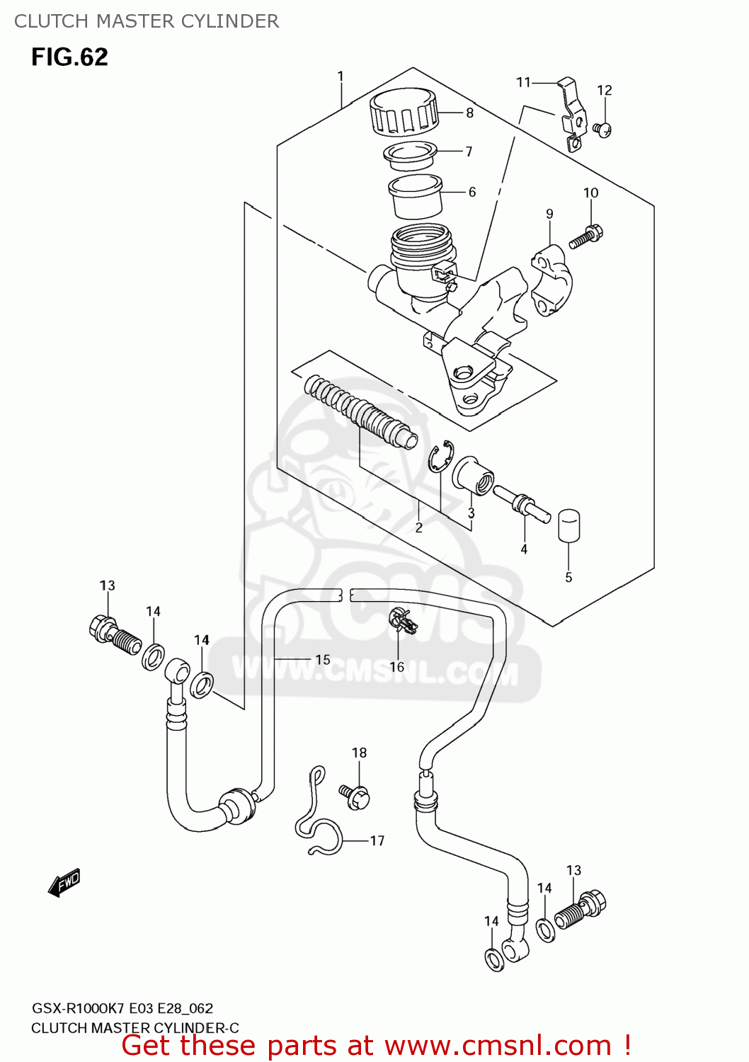 CLUTCH MASTER CYLINDER GSXR1000 2007 (K7) USA (E03)