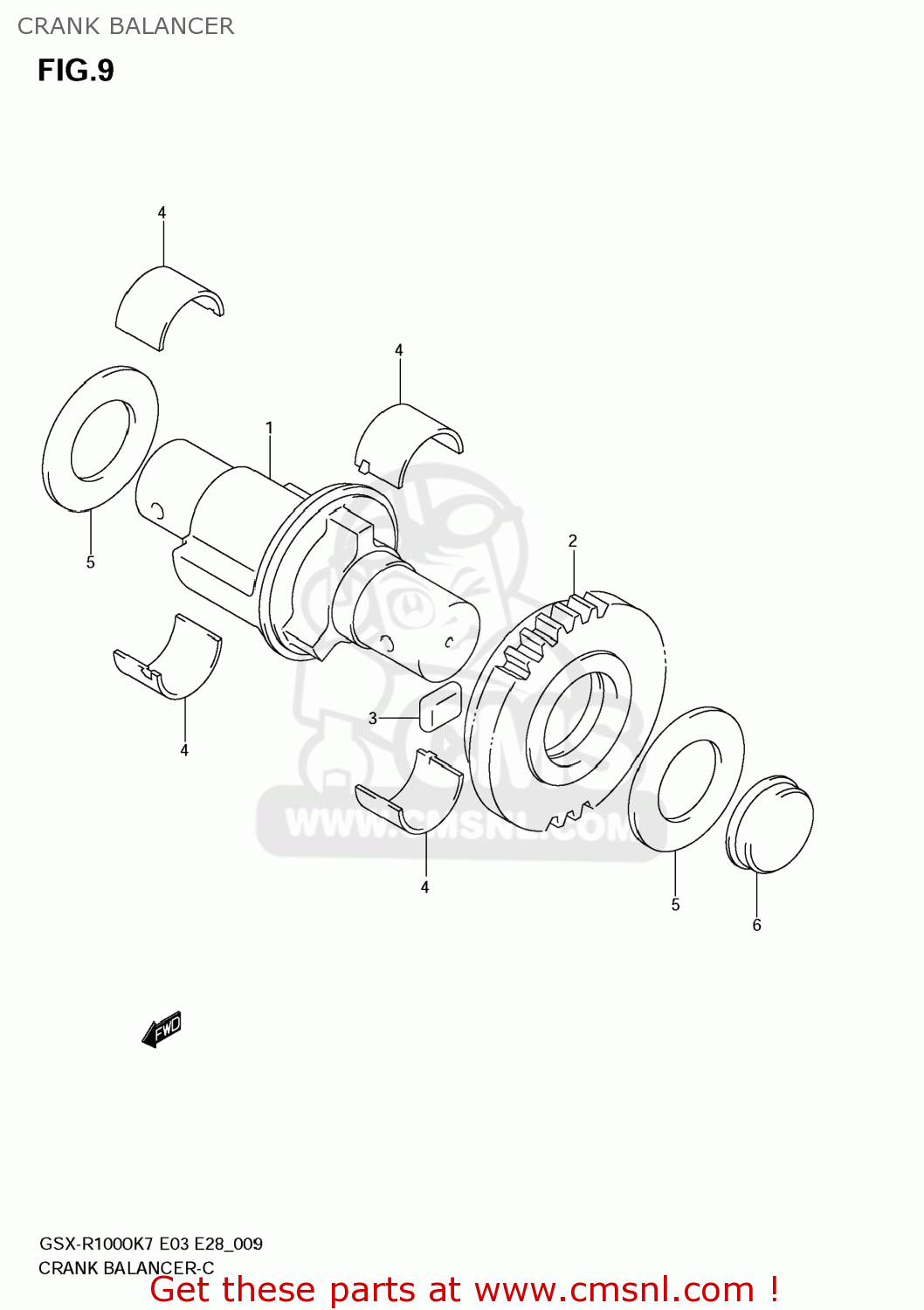 CRANK BALANCER GSXR1000 2007 (K7) USA (E03)