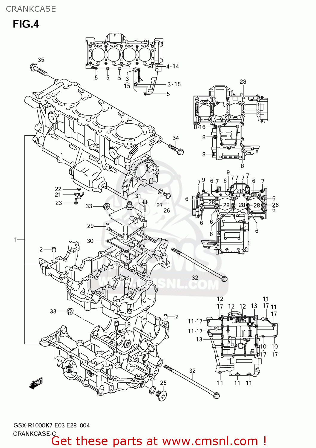 CRANKCASE GSXR1000 2007 (K7) USA (E03)
