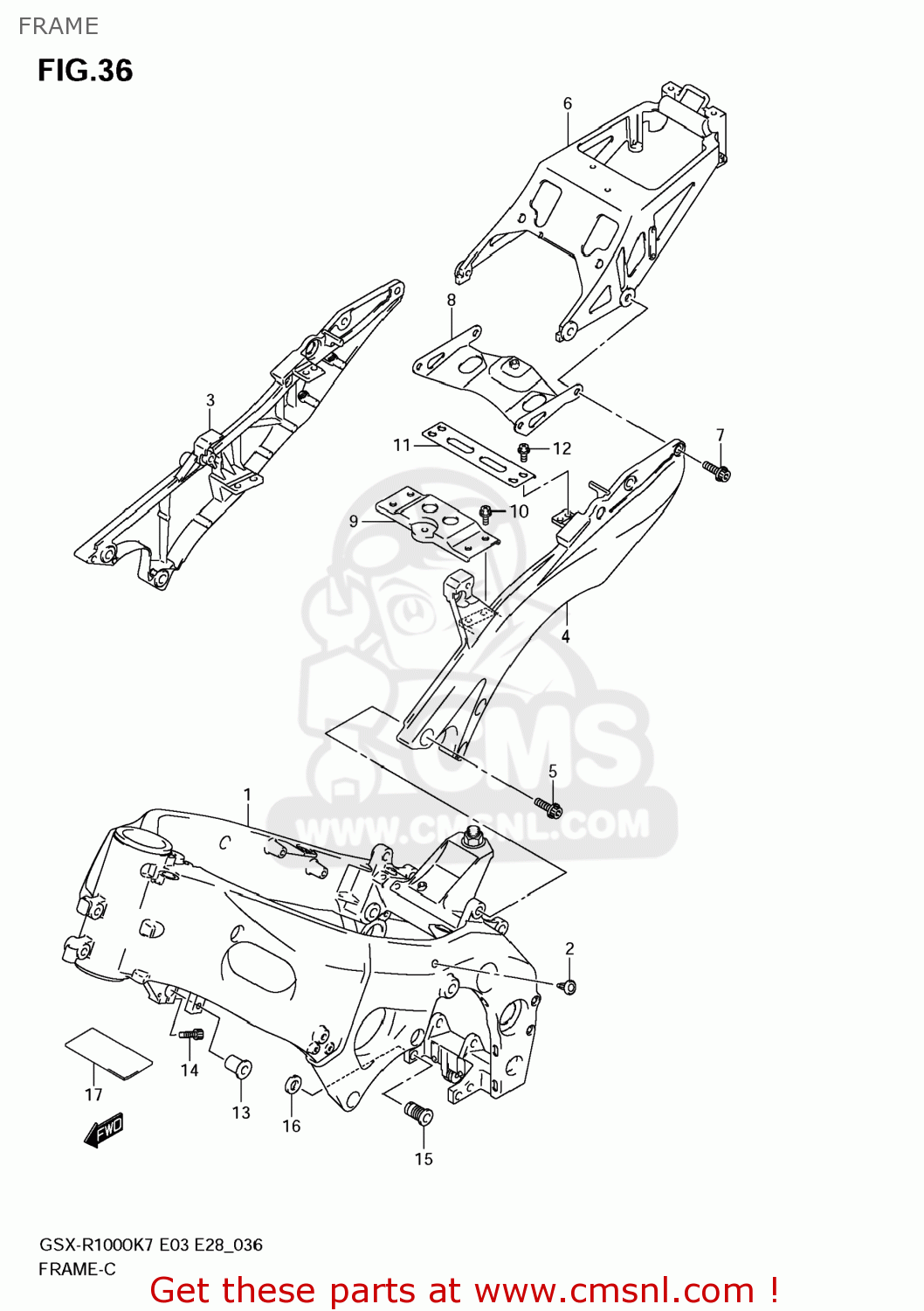 FRAME GSXR1000 2007 (K7) USA (E03)