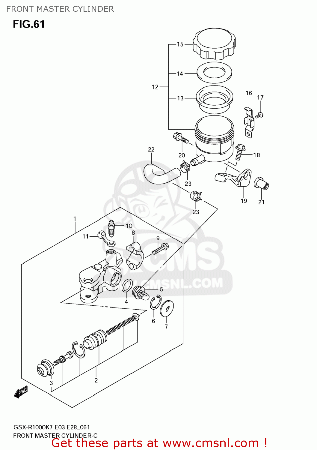 FRONT MASTER CYLINDER GSXR1000 2007 (K7) USA (E03)