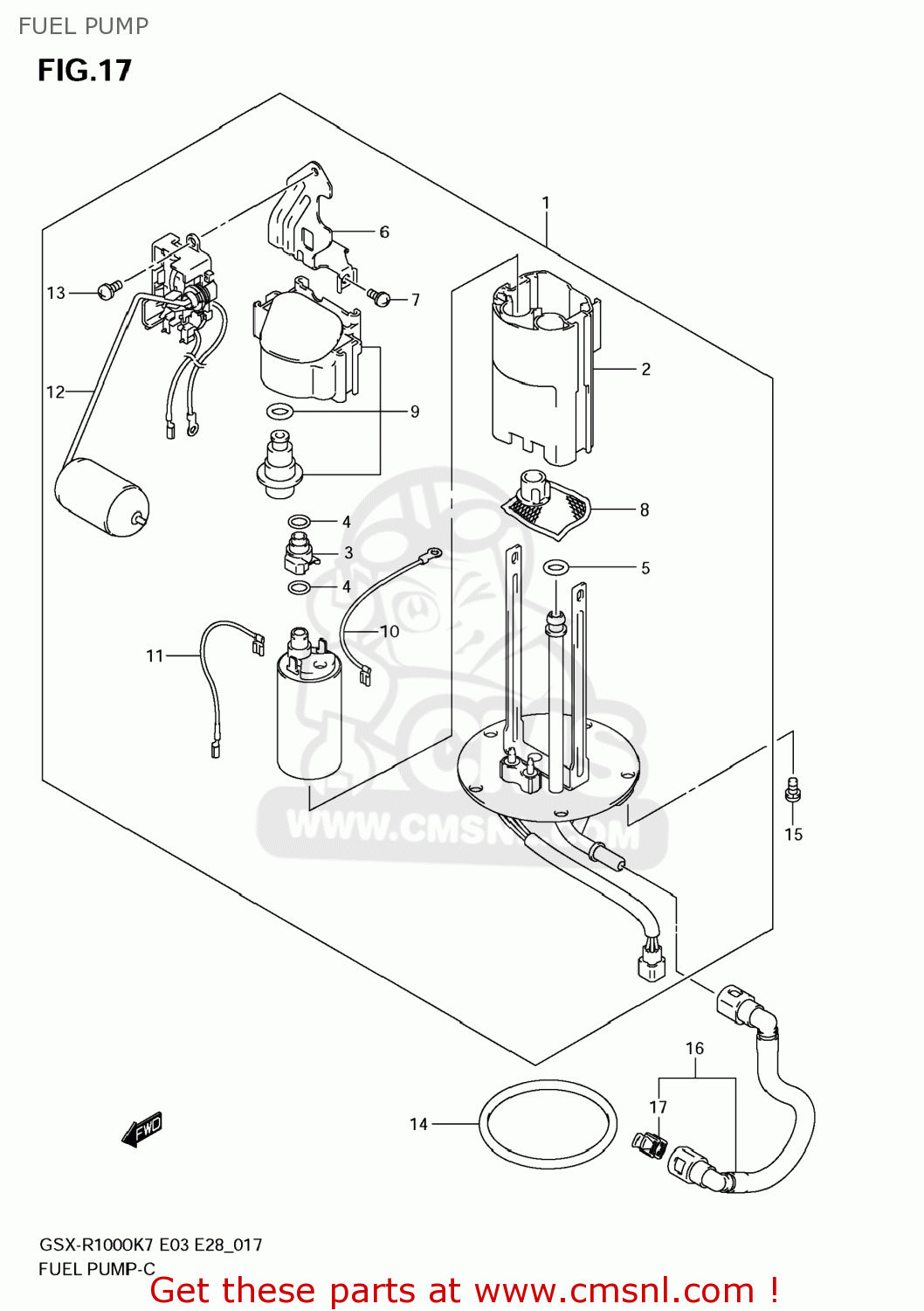 FUEL PUMP GSXR1000 2007 (K7) USA (E03)