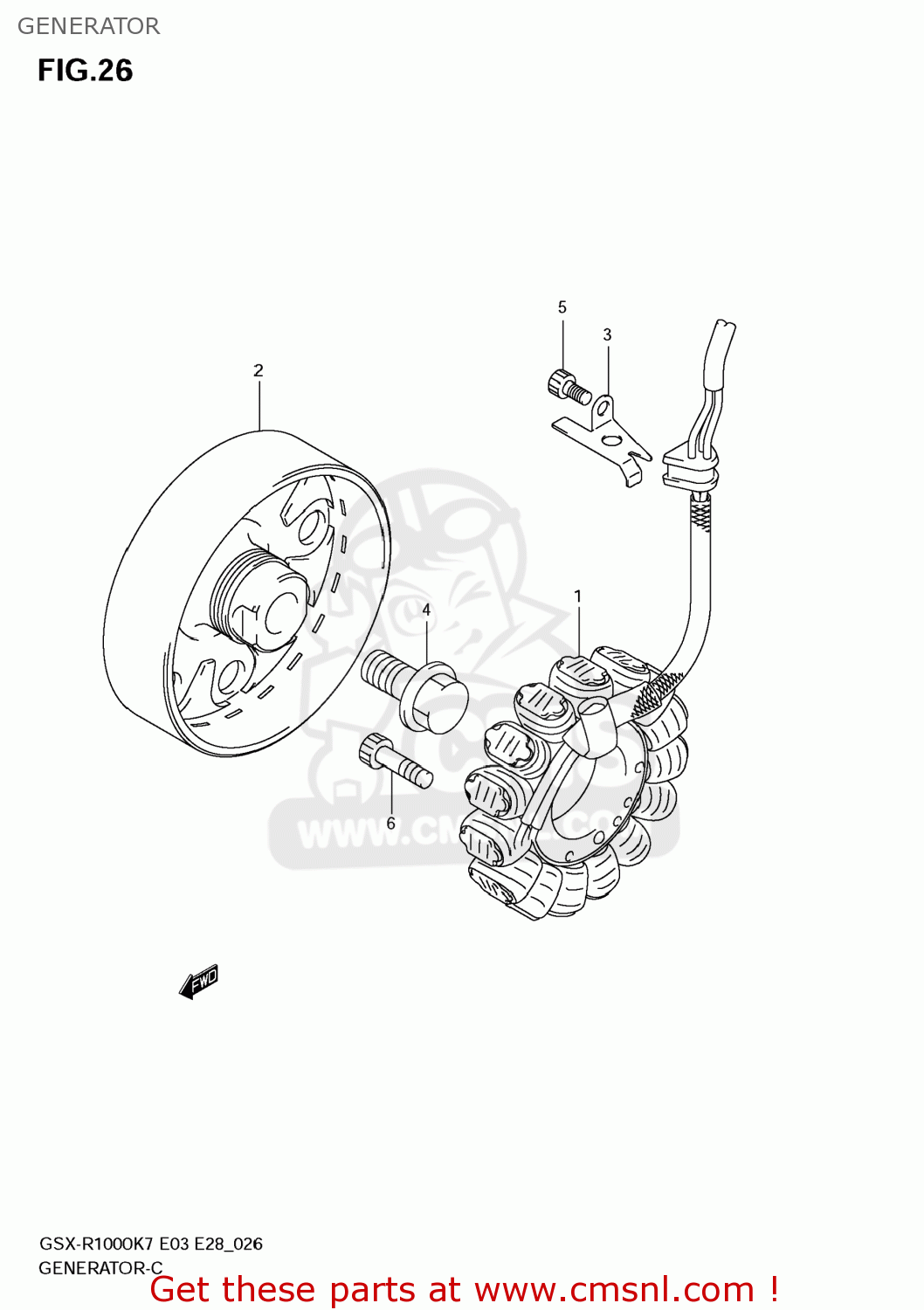 GENERATOR GSXR1000 2007 (K7) USA (E03)