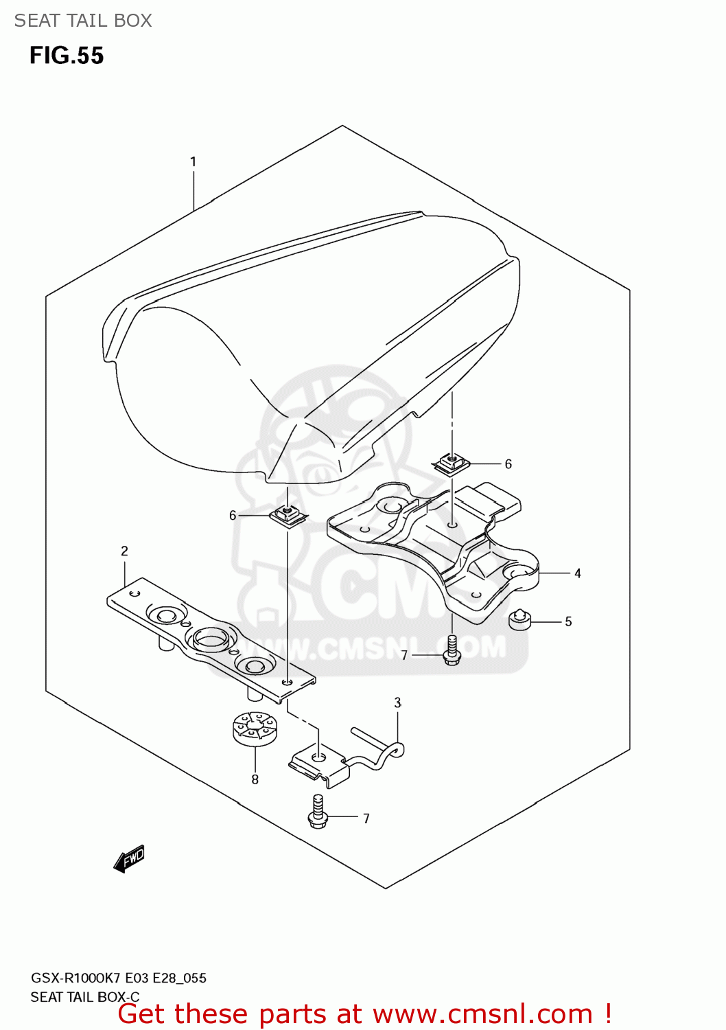 SEAT TAIL BOX GSXR1000 2007 (K7) USA (E03)
