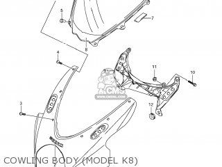 COWLING BODY (MODEL K8) - GSXR1000 2007 (K7) USA (E03)