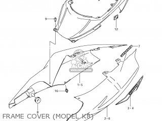 FRAME COVER (MODEL K8) - GSXR1000 2007 (K7) USA (E03)