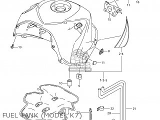 FUEL TANK (MODEL K7) - GSXR1000 2007 (K7) USA (E03)