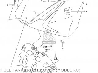 FUEL TANK FRONT COVER (MODEL K8) - GSXR1000 2007 (K7) USA (E03)