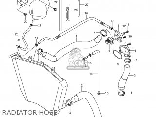 RADIATOR HOSE - GSXR1000 2007 (K7) USA (E03)
