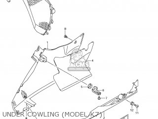 UNDER COWLING (MODEL K7) - GSXR1000 2007 (K7) USA (E03)