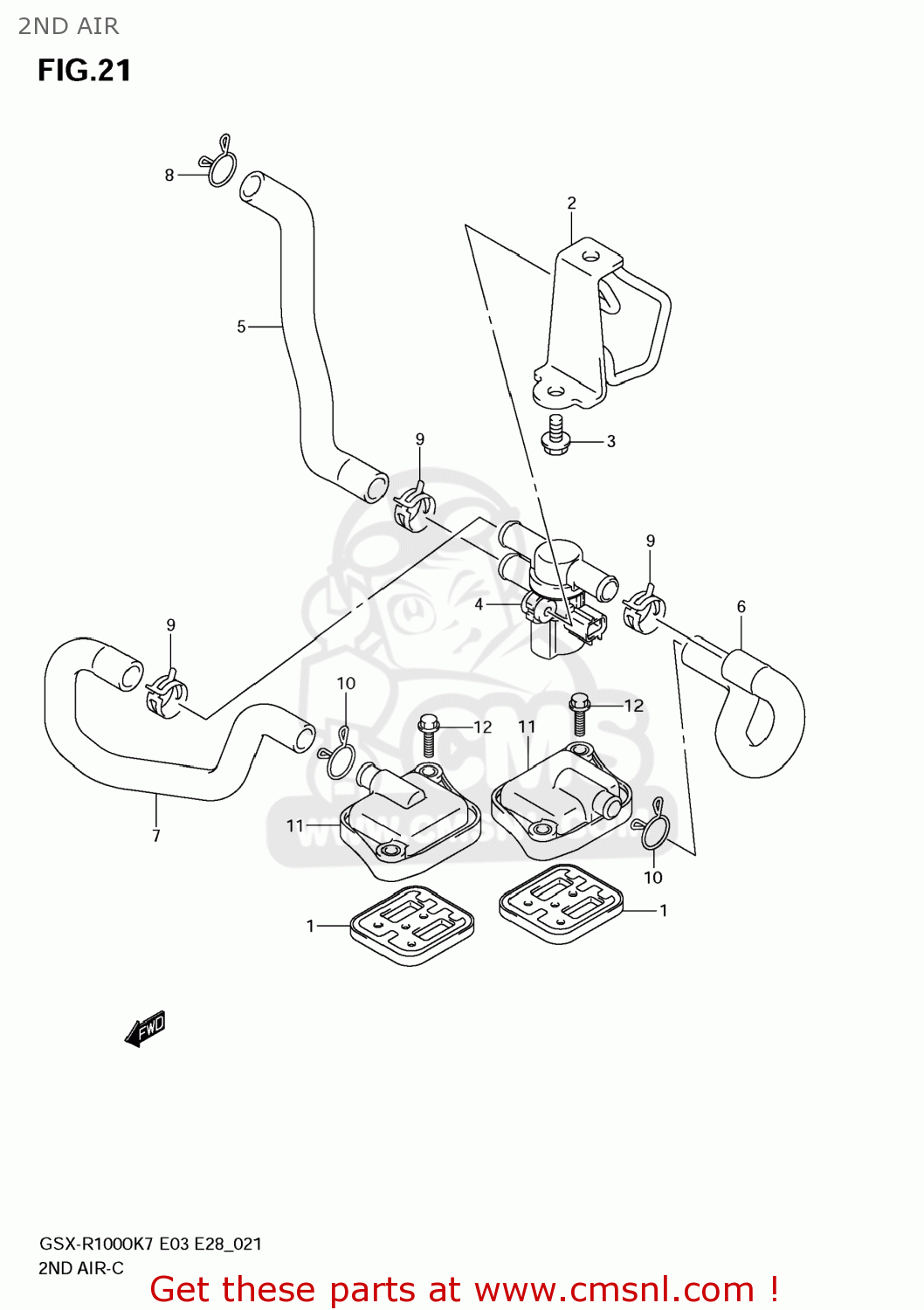 2ND AIR GSXR1000 2008 (K8) USA (E03)