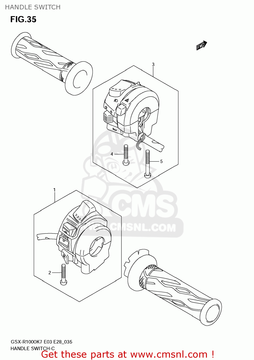 HANDLE SWITCH GSXR1000 2008 (K8) USA (E03)