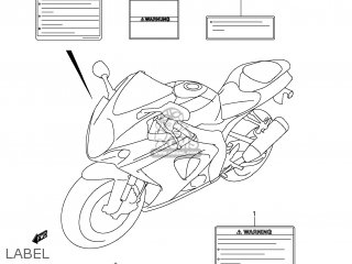 LABEL - GSXR1000 2008 (K8) USA (E03)