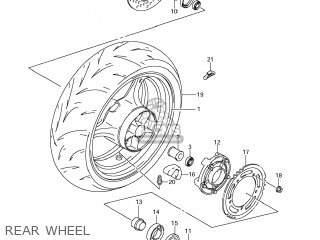 REAR WHEEL - GSXR1000 2008 (K8) USA (E03)