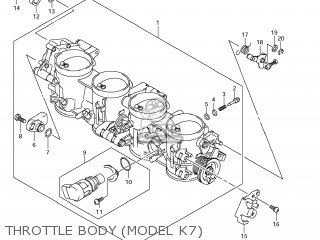 THROTTLE BODY (MODEL K7) - GSXR1000 2008 (K8) USA (E03)
