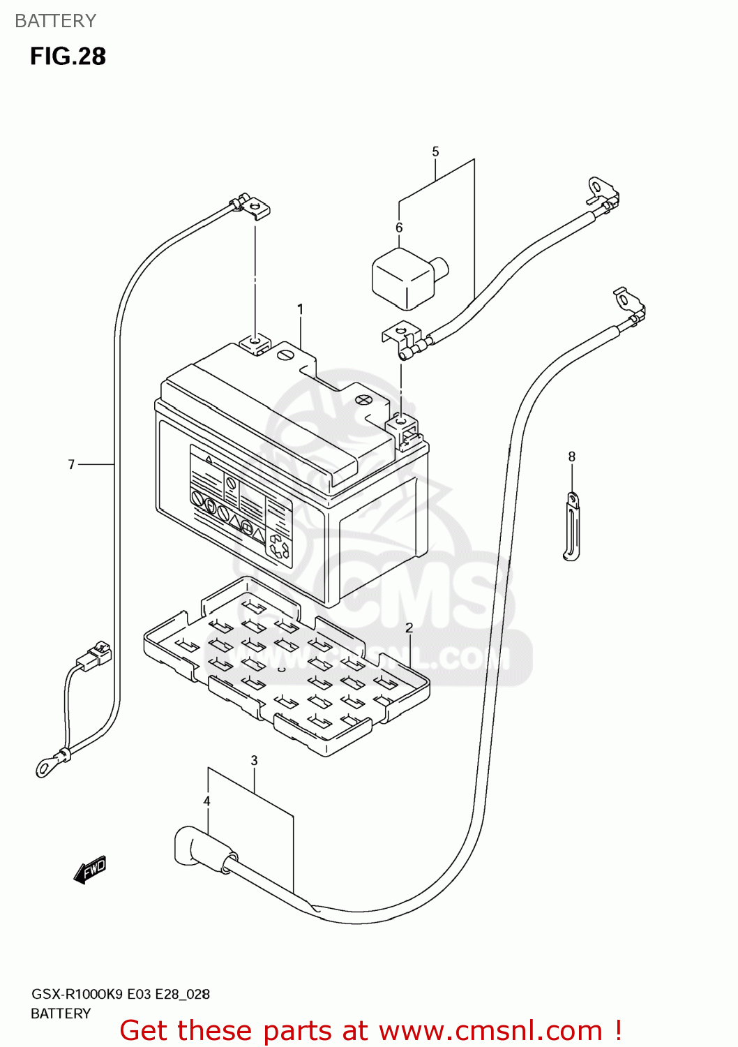 BATTERY GSXR1000 2009 (K9) USA (E03)