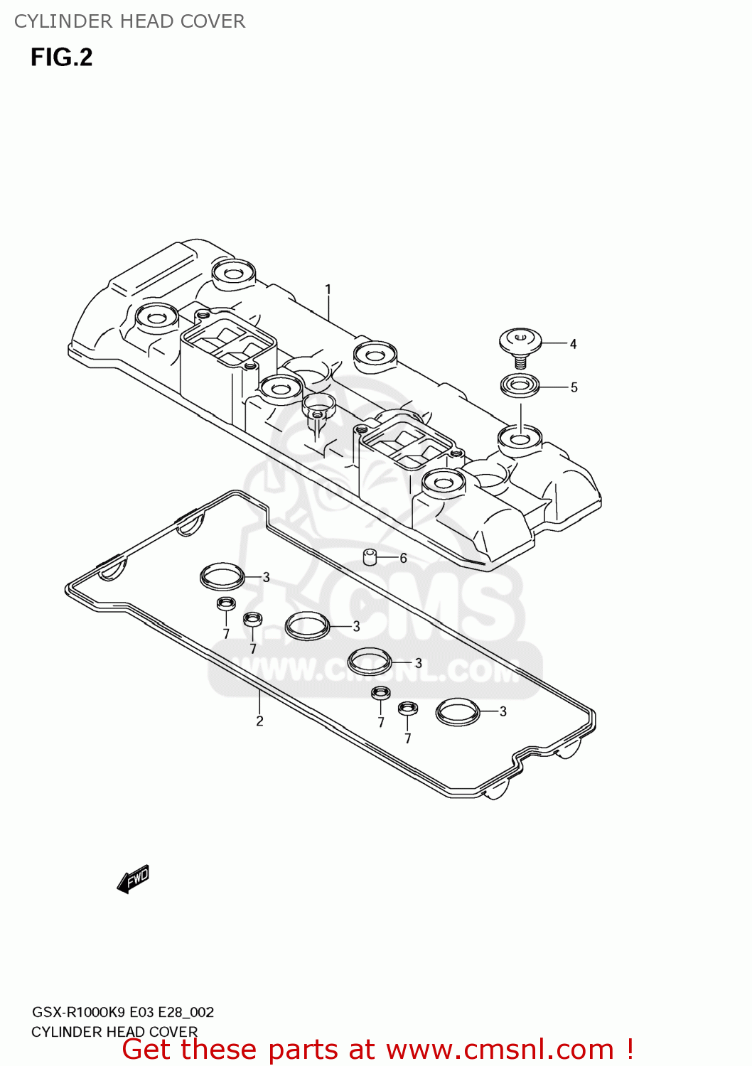 CYLINDER HEAD COVER GSXR1000 2009 (K9) USA (E03)