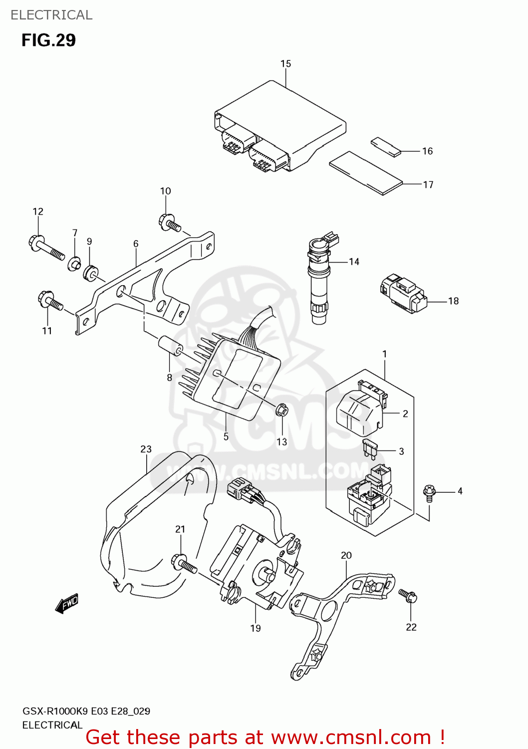 ELECTRICAL GSXR1000 2009 (K9) USA (E03)