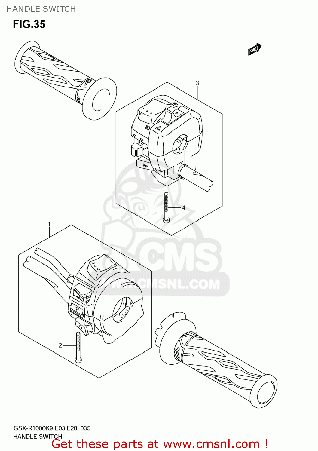 HANDLE SWITCH GSXR1000 2009 (K9) USA (E03)