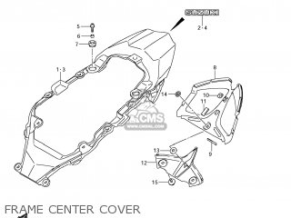FRAME CENTER COVER - GSXR1000 2009 (K9) USA (E03)