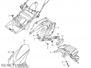 REAR FENDER - GSXR1000 2009 (K9) USA (E03)