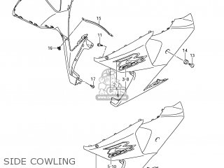 SIDE COWLING - GSXR1000 2009 (K9) USA (E03)