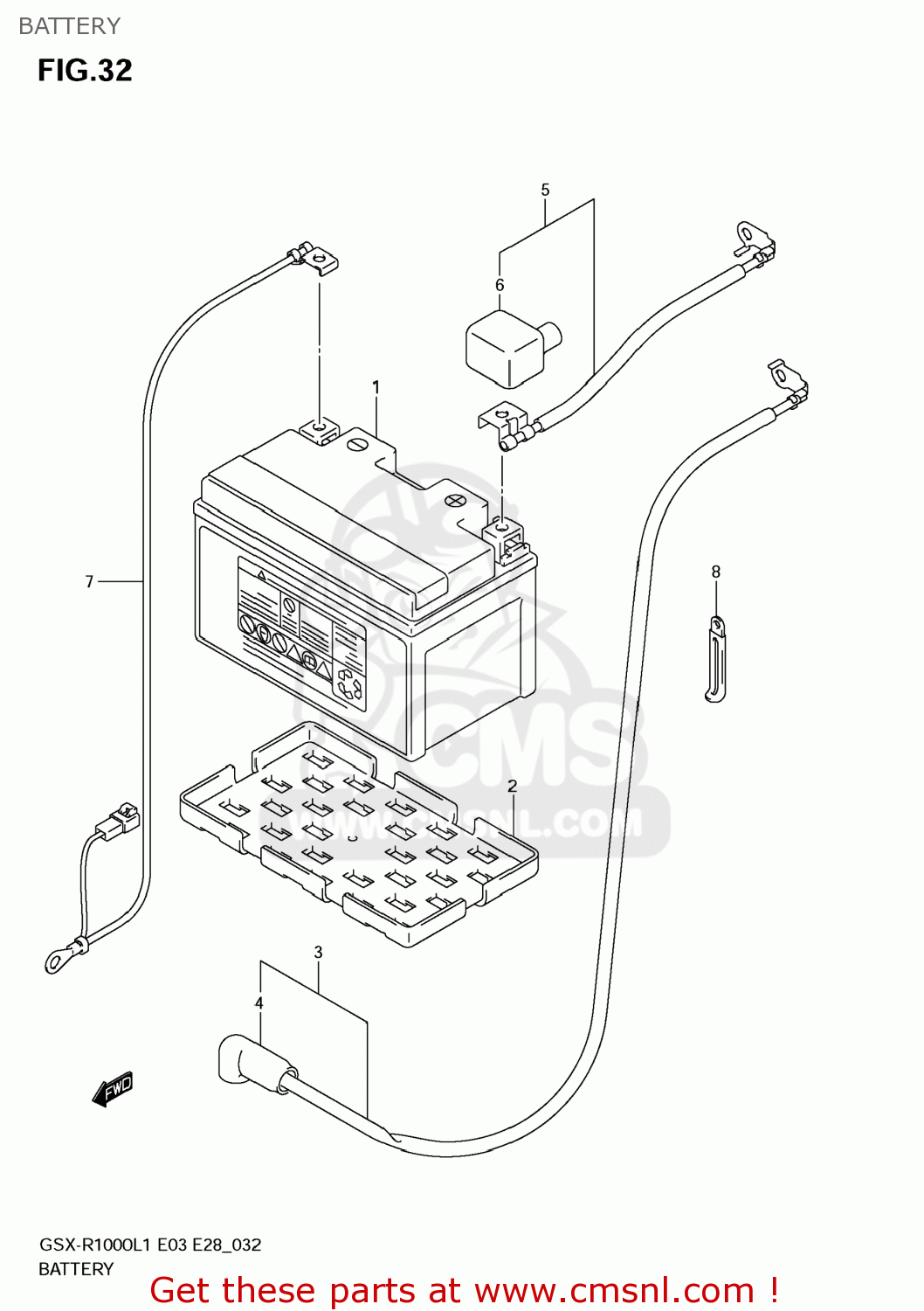 BATTERY GSXR1000 2011 (L1) USA (E03)