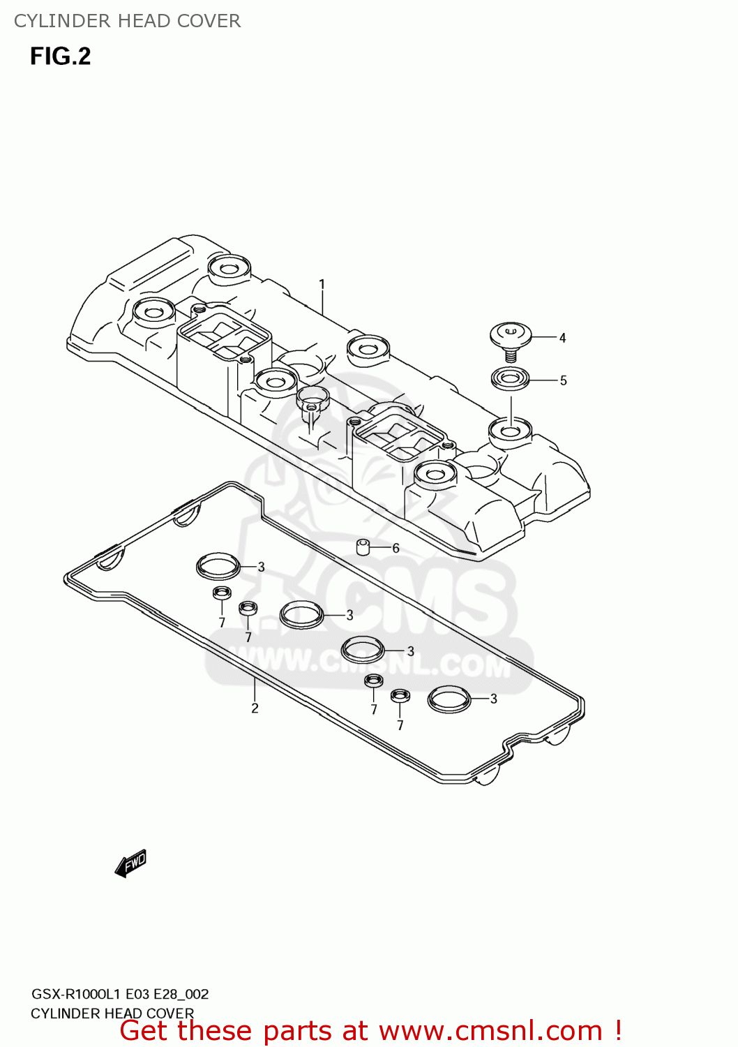 CYLINDER HEAD COVER GSXR1000 2011 (L1) USA (E03)