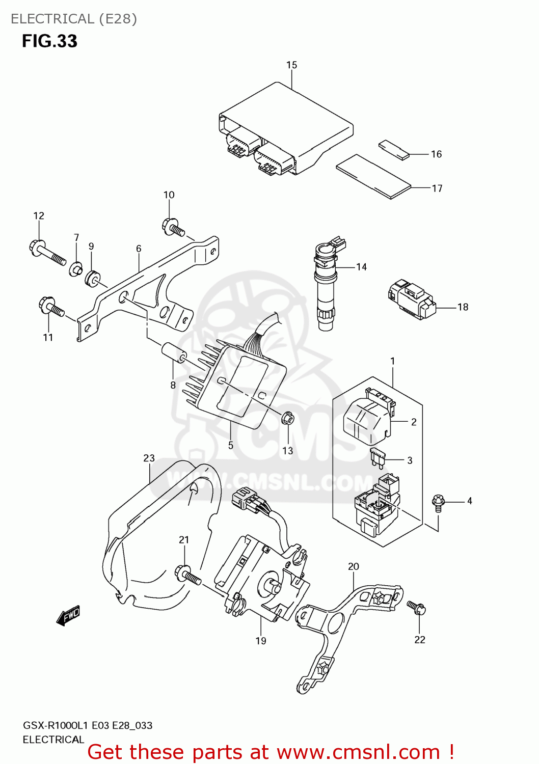 ELECTRICAL (E28) GSXR1000 2011 (L1) USA (E03)