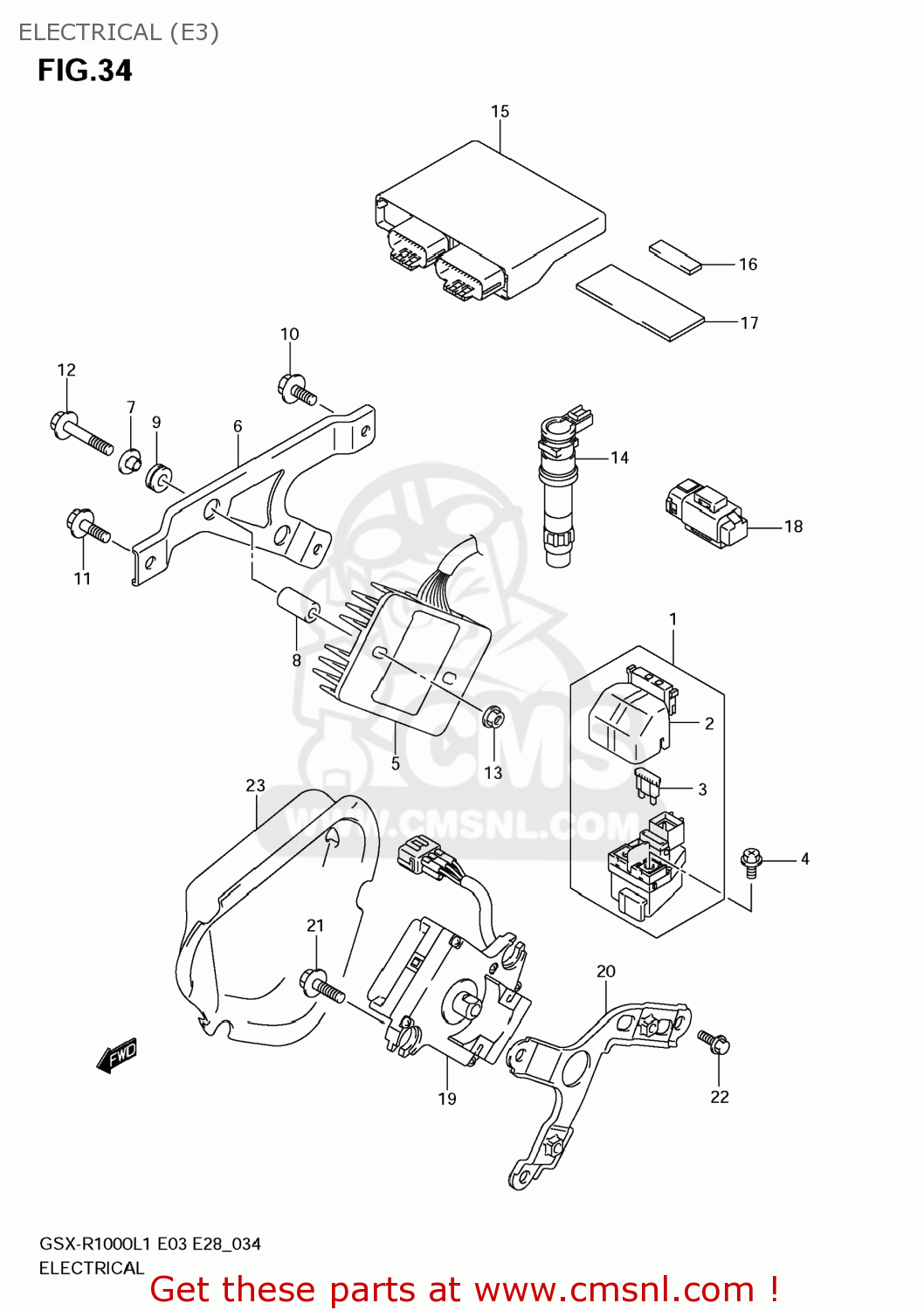 ELECTRICAL (E3) GSXR1000 2011 (L1) USA (E03)